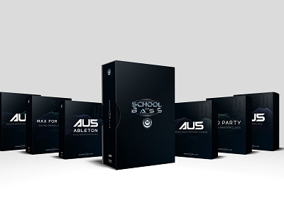 School of Bass Packaging 3d 3d art branding design mockup packaging photoshop