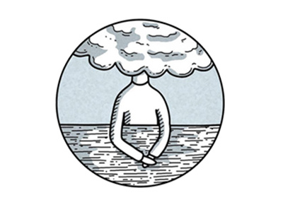 luftmensch blue cloud icon illustration line