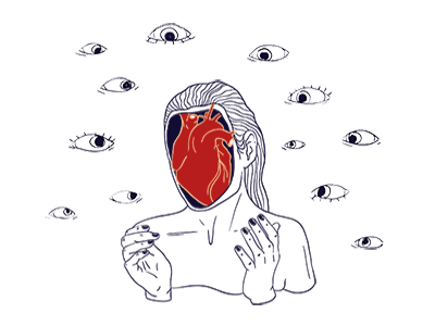 Heart to concentrate animation eyes girl graphics hardtoconcentrate heart lines