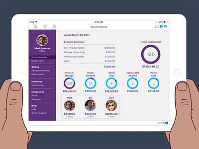 Sort It: Storage & Organization App Concept app concept ipad organization storage ui