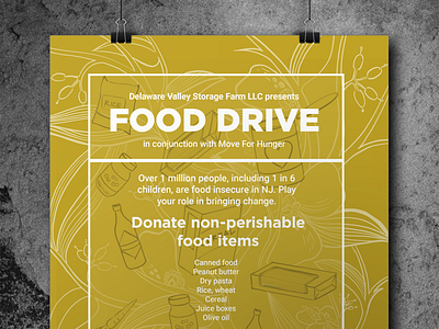 Benefeed: food-drive organization app charity food drive poster