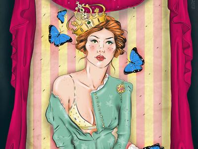 Dribbble 190 butterfly courtain decadent cupcakes curls decadence decadent decadentte elena-greta apostol erotic fashion ginger glam illustration inspiration iscariotteh la lingerie queen seminude shoes silk stripes