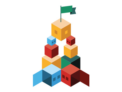 Dribbble 249 build building castle children colors cubes game open tower