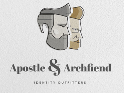 Dribbble 234 7 days of branding alexandra jitarel apostle archfiend branding creative team elena greta apostol hipster guys identity outfiters logo