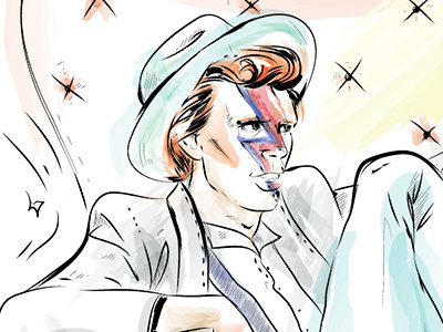 Dribbble242 bowie coffee elena greta illustration linework shop sketch tea watercolor