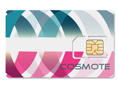 Dribbble 40 card cosmote logo mobile phone sim