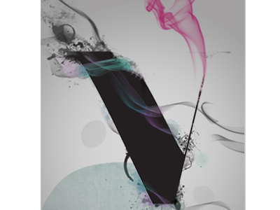 Dribbble44 black fucsia green iscariotteh magenta poster smoke typography v violence watercolor