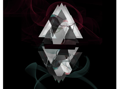 Dribbble45 abstract complementary contrast green iscariotteh magenta transparence triangle