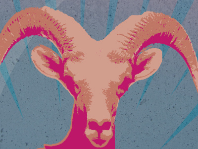 Dribbble54 apostol blue cyan deer elena greta illustration iscariotteh magenta pink poster