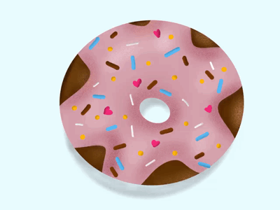 Have a donut! animation design donut elena greta illustration motion procreate sketch