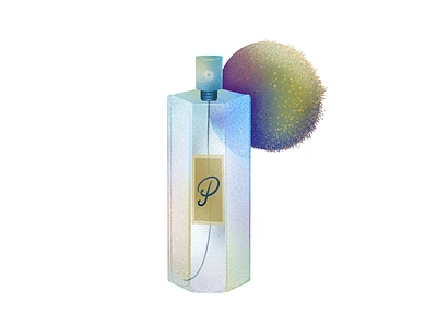 “P” is for Puff Perfume 36 days of type art design elena greta illustration ipadprocreate noise p perfume procreate puff type typography