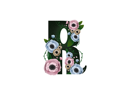 “R” is for Ranunculus wild garden 36 days. of type art design elena greta flowers garden illustration pastel plants r ranunculus wild