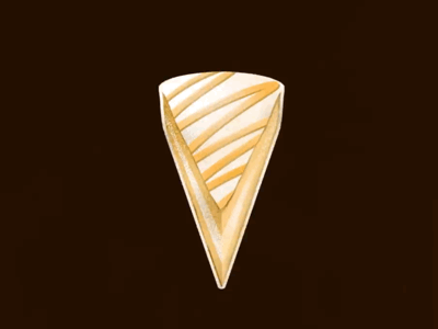 “V” is for Vanilla Slice of Heaven 36daysoftype cake cream dessert elena greta procreate slice sweet v vanilla