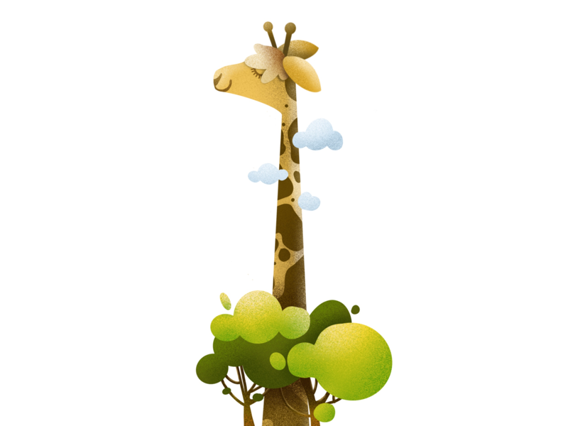 One Tall Giraffe jungle procreate animal wild illustration design art elena-greta 36 days of type giraffe tall one