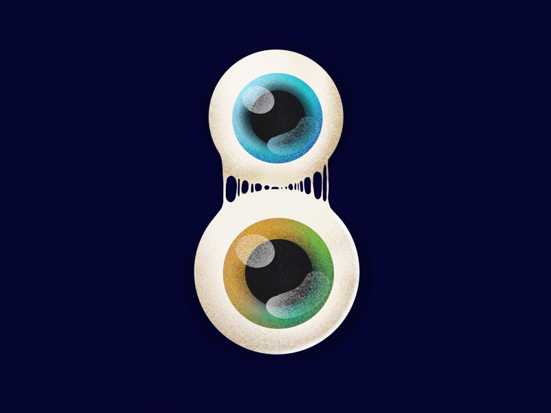 Eight times better sight elena-greta digital art ipad pro art ipad pro procreate illustration design art green blue sight look 36 days of type 8 eight eyes