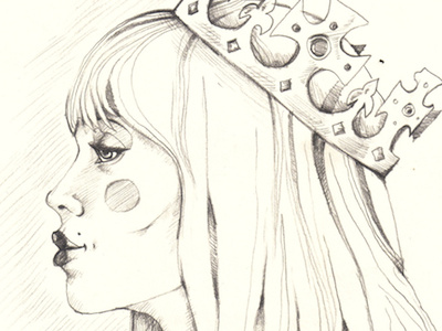 Dribbble 155 2013 apostol crown elena greta fashion hearts illustration inspiration iscariotteh linework of pencil queen sketch the