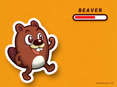 'Jake the Beaver' iOS game character design apps design beaver character dribbble game icon illustration ios iphone 게임 아이폰 앱스디자인 이종원