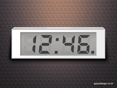 Simple Digital Clock for iPhone App app deisign application design apps design digital clock iphone