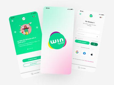 Win by Inwi | Mobile App application clean design ecperience flat interaction interface minimal mobile mobileapp mobileui operator orange sfr telecom telecommunication ui user ux win