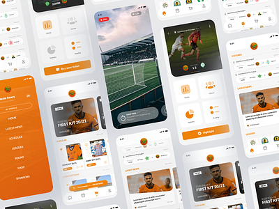 RSBerkane FOOTBALL APP app application clean design flat football league liga minimal mobile mobileapp premiere league soccer ui ux