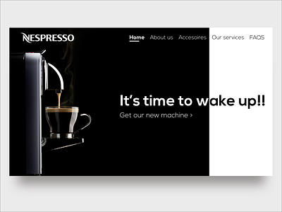 Nespresso's Landing page