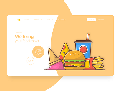 Food Delivery Concept delivery delivery app food landing landing design landing page landing page design landingpage minimal ui ux uidesign uiux uiux design uiuxdesign uxdesign