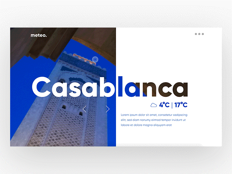 Meteo landing concept animated gif animation annimation design landing design landing page landing page design layout meteo ui ui design uidesign ux