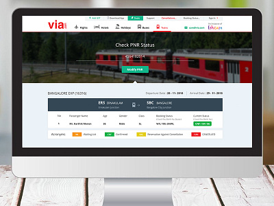 PNR Status page pnr status rail design rail pages train status