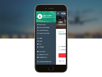 Rail Side Bar m site mobile site rail train booking flows train ticket ui ux design uiux ux design