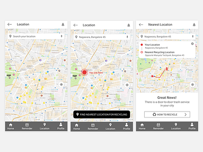 Recycle App Wireframe app design recycle app recycle app design ui ux design uiux ux works wireframe design