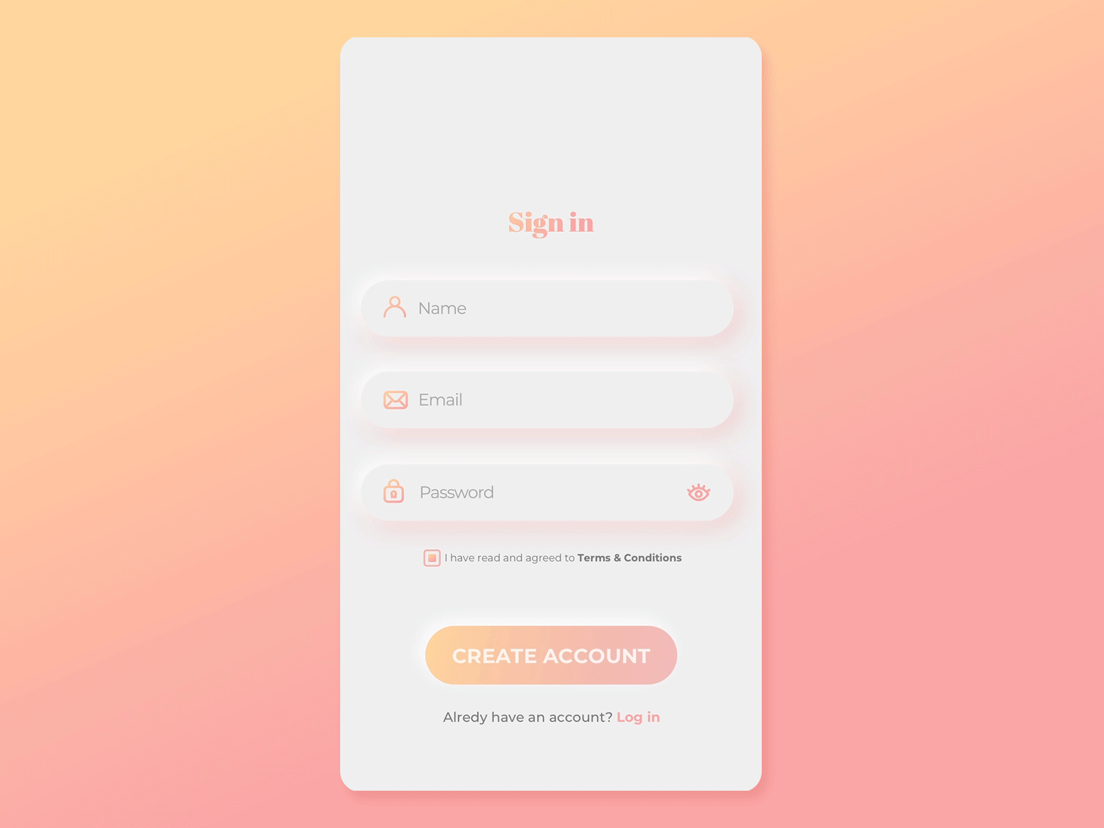 Daily UI Challenge #1  - Sign up page