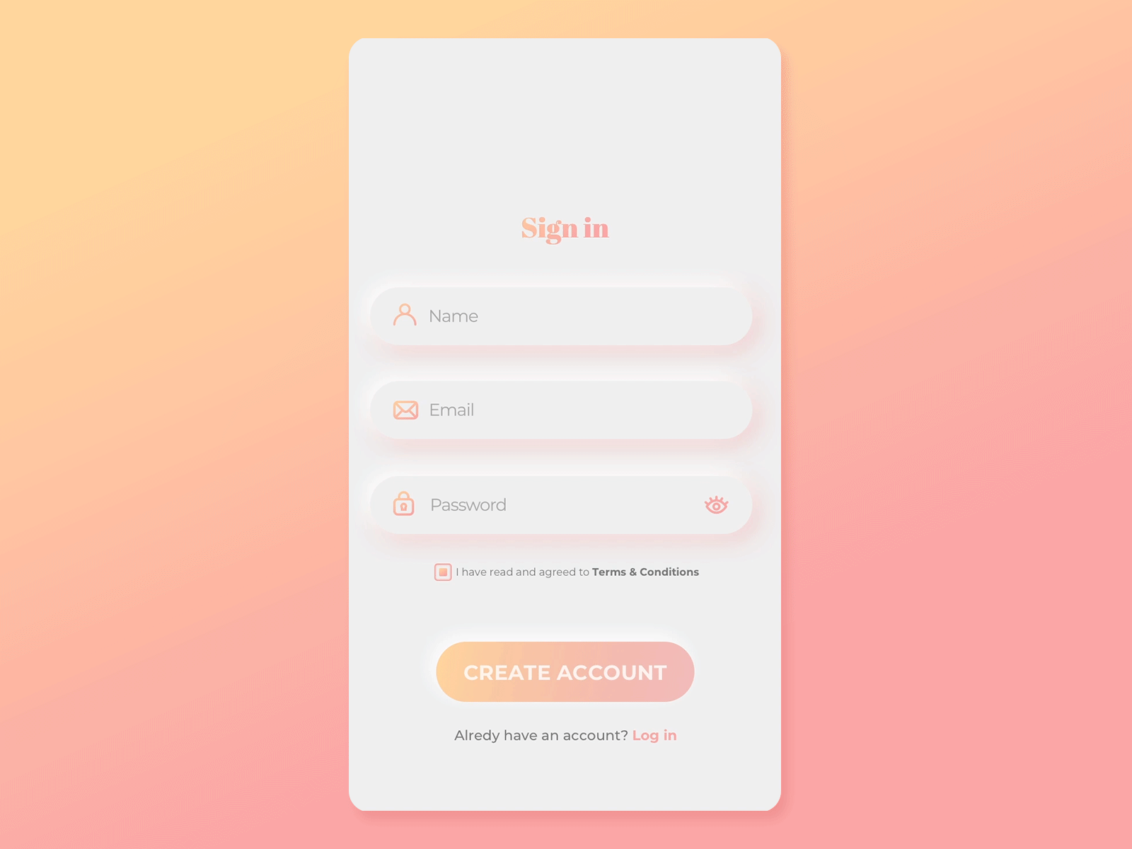 Daily UI Challenge #1 - Sign up page aftereffects dailyui dailyui001 gradient sign up sketch uidesign uiux ux