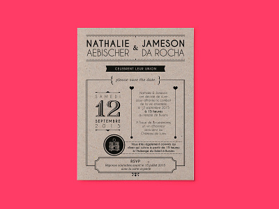 WEDDING INVITATION N&J design graphic design wedding card