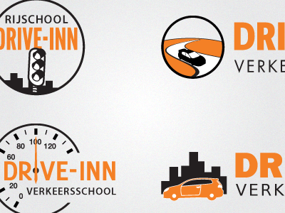 Drive-Inn Logo Concepts concepts drive inn driving school logo design