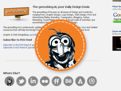 'Gonzo the Great'-Icon facebook fb page gonzodesign