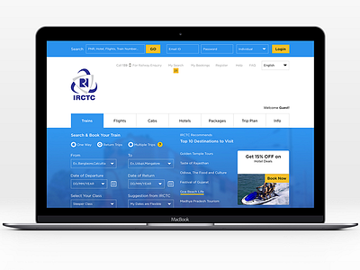 IRCTC website Design