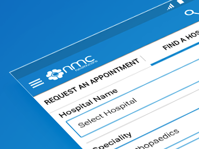 NMC Application design app design hospital icons illustrations menu nmc recent ui