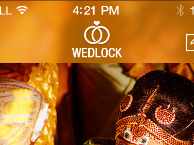 WEDLOCK app for iOS design detail page home page icons login navigations recent design ui user experience wedlock