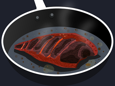 Illustration - Fish cook design eye fire fish fry icon illustration