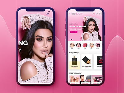 Huda Beauty iOS App Design branding color concept design ecommerce design interaction design ios ios app ios app design mobile application design ui ux ux design