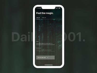 Feel the Magic. Daily UI 001