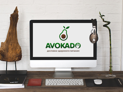 Avokado logo design graphic logo logotype media polygraphy poster