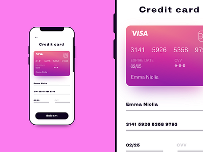 Credit card | Payment informations | Wireframes to Mock-up