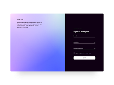 Sign In | Exploration landing page (Gradient)