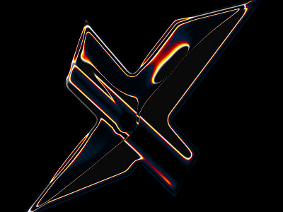 X Chrome Letter