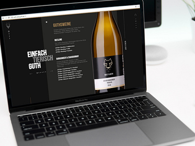 Wolf & Guth Website animation design dynamic micro animation shop vineyard webdesign wordpress