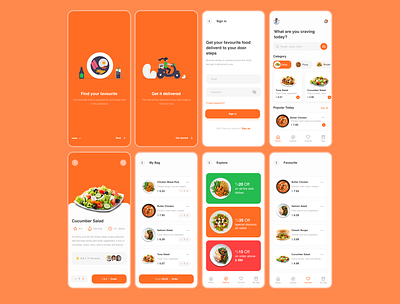 Food ordering & delivery mobile app clean clean design delivery food food app food delivery food mobile app food ordering mobile app ui ux