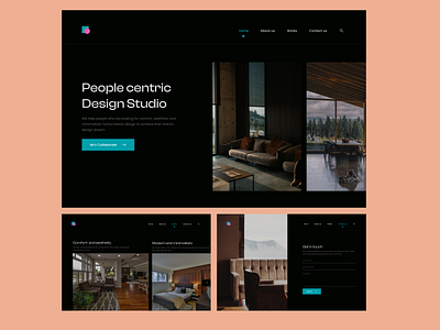 Interior Design Studio - Concept clean design design interior design landing page minimal minimalistic studio ui ux