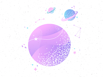 Galaxy colors design galaxy illustration planet universe vector