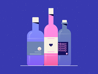 Salud, amor y dinero ✌ art artwork colors design flat graphic illustration illustrator love money pink vector